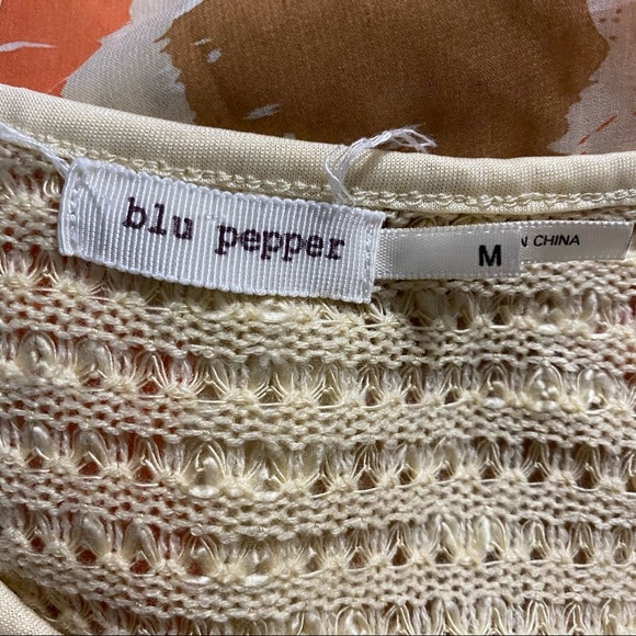 Blu Pepper Cream Orange Sleeveless Tank Dress - Picture 3 of 4